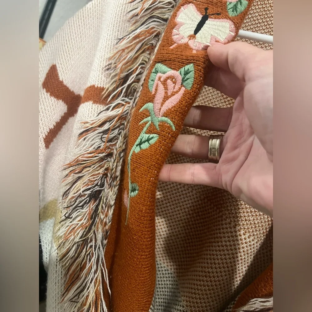 Anthropologie Elliot Fringe Cardigan, MED - Picture 9 of 11